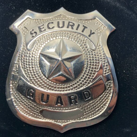 Vintage Metal Security Guard Badge - Picture 1 of 3